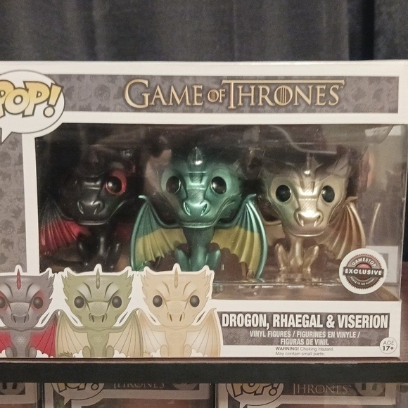 Funko Other - Game of Thrones Metallic Dragon Figures Set Ganestop Exclusive